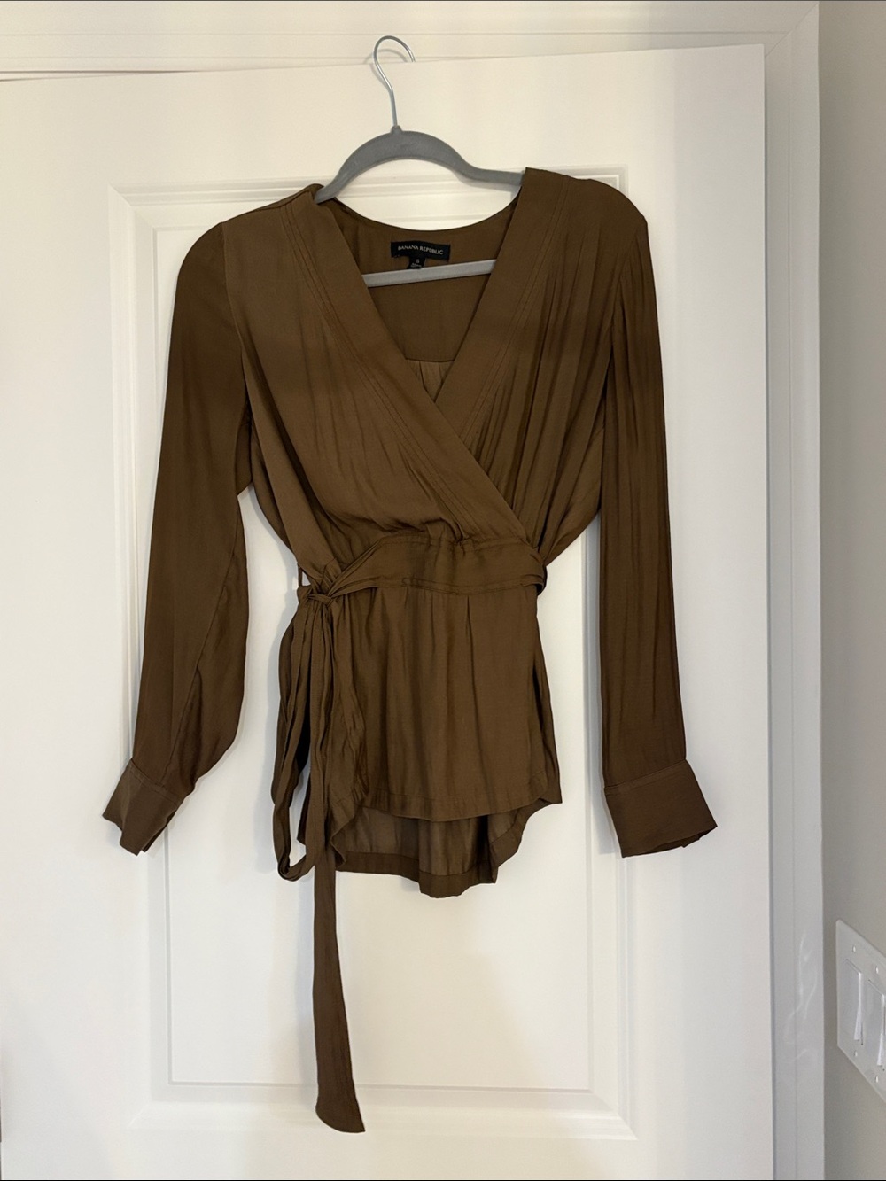 Banana Republic Brown Wrap Blouse